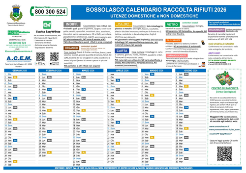 Avviso variazione Calendario rifiuti per l'anno 2026